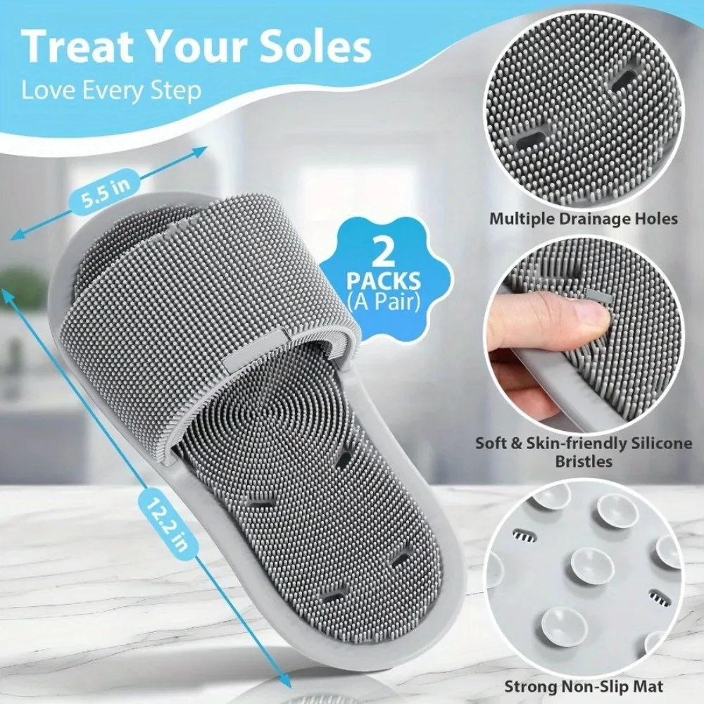 Silicone Shower Foot Scrubber  - đánh giá và giá Flippers Swimming